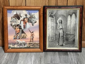lot 394 image: Two Framed American Indian Prints