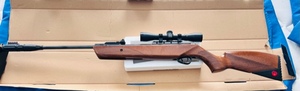 lot 2 image: Ruger Impact Max .22 Caliber High Velocity Gas Piston Air Rifle W 4 x 32 Ruger Scope, 1050 FPS, &amp Enhanced SilencAir 5-Chamber Noise Dampener,&nbsp