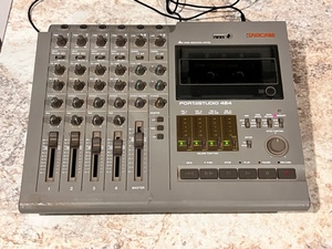 lot 5 image: Tascam Portastudio 424 Cassette 4-Track Portable Recorder WPower Supply &amp Original Instructions