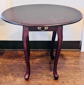 lot 111 image: Vintage Fold Down Wings Wooden Night Stand