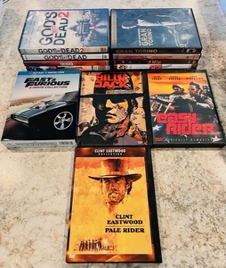 lot 113 image: 12 DVDs - Including Westerns &amp Action Movies