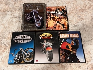 lot 134 image: Five Iconic or Biker DVD Documentaries - Including Woodstock &amp Chopper Madness 3 DVD Collection&nbsp