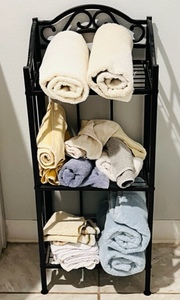 lot 152 image: Metal Towel Rack &amp Towels