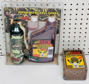 lot 203 image: Mad Buck Super Scent Cell Combo &amp Deer Brick Lick Peanut Butter Scent