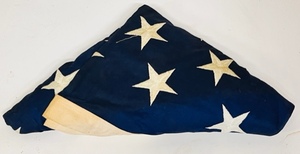lot 209 image: Large Folded American Flag