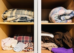 lot 211 image: All Bedding Contents of Shelves