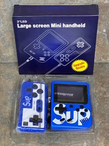 lot 50 image: NEW SUP 3 LED Large Screen Mini TV Game Console W400 Built in Games