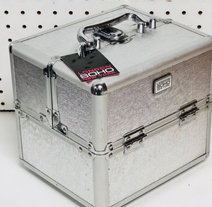 lot 81 image: Silver London SOHO New York MakeupJewelry Train Travel Case - Contents Included