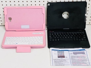 lot 82 image: Black Web Keyboard For iPads &amp Pink Keyboard For Android Type Pads