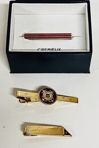 lot 105 image: Cremieux 38 Tie Tack W Coast Guard &amp One Other Tie Tack
