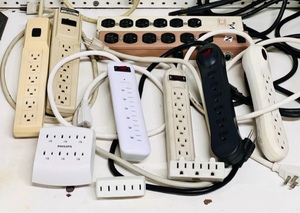 lot 108 image: Eight(8) Portable Power TapsSurge Peotectors &amp Three (3) Wall Plug-In Current Taps