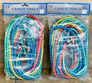 lot 118 image: Two (2) Packs of Heavy Duty 6ft Bungee Cord Straps - Each Pack Has 6 - 2x Money