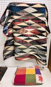 lot 175 image: Vintage Hand-Crafted Patchwork Quilts - Including One by Pradeep Kumar