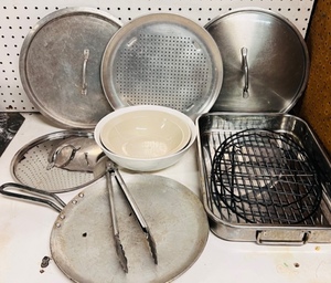 lot 247 image: Additional Trail Ride Cookware - Including&nbsp Pricilla Ware &amp Stainless Steel Pot Lids