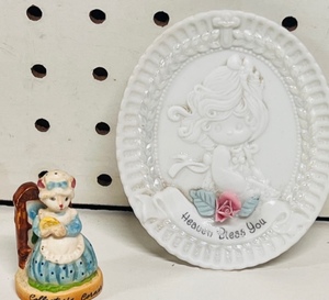 lot 253 image: Precious Moments My Baptism Day (1995) &amp Produced for Avon, Collectors Corner (1982)