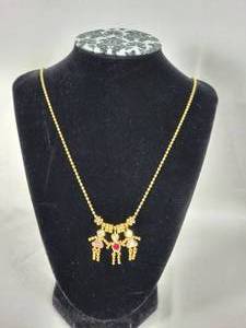 lot 111 image: Gold Tone Birthstone Kids Necklace