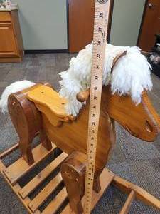 lot 140 image: Vintage wood Rocking Horse 36 see pictures