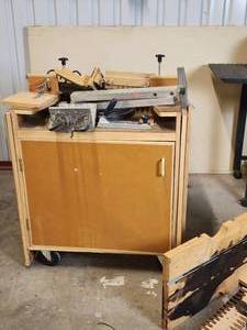 lot 273 image: Homemade work Cabinet with Attachments as shown