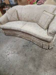 lot 143 image: Vintage Sofa as shown (it has 2 more Pillows not shown)