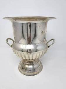 lot 14 image: International 745 Handmade Silver-Plated Champagne Bucket India Silver Co.