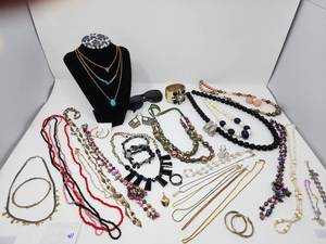 lot 41 image: Lot of Jewelry Necklaces, Bracelets, Earrings and Sunglasses