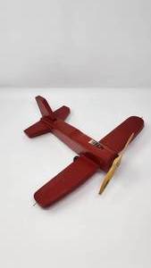 lot 91 image: Handmade Wood Airplane