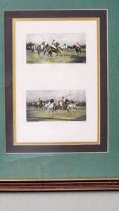 lot 93 image: George Wright Framed and Matted Polo Print