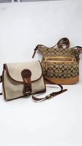 lot 101 image: Coach and Dooney Bourke Bags DB is well loved inside and out see pics.