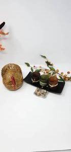 lot 118 image: Lidded Ceramic Turkey and Tray Candle Set