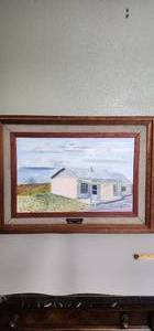 lot 121 image: 21.5 x 29 Signed, C. Cosgrove Oil Painting on Canvas Art, Headquarters 1978