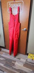 lot 163 image: Obermeyer Extra-large Red Overalls (these dont look like an extra-large, run small)