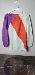 lot 189 image: Ladies Sweater Purple and Orange Stripe