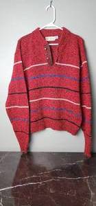 lot 192 image: Trading Post XL Red 2 Button Sweater