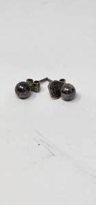 lot 206 image: Silver Ball Earrings Marked 925
