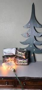 lot 266 image: 5 Boxes of Christmas Lights and Wood Tree