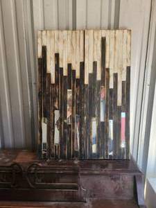 lot 244 image: Selection of 2 wall hanger artwork decor.