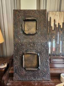 lot 243 image: Vintage metal ceiling tile artwork
