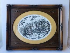 lot 32 image: Framed and matted Andromeda Gardens print - 12 x 15