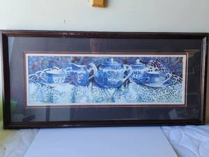 lot 49 image: Framed and matted Carolyn Watson artwork -  16 x 34