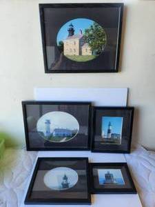 lot 70 image: Selection of framed and matted lighthouse photos