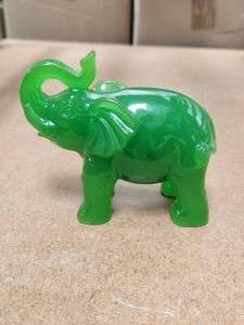 lot 77 image: Jade elephant -  3 tall