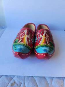 lot 97 image: Pair of wooden shoes made in Holland