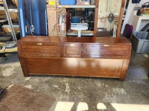 lot 223 image: Headboard cabinet with compartments