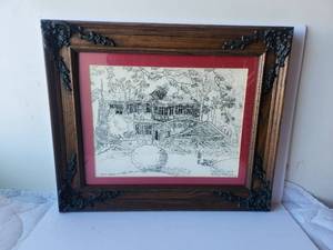 lot 110 image: Framed and matted artwork -  14 x 18