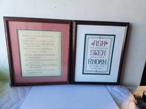lot 117 image: Selection of 2 Framed needle point work