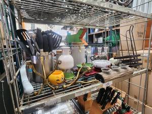 lot 122 image: Kitchen and Home decor shelf lot