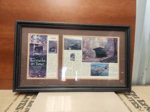 lot 123 image: Framed and matted Tunnels in Time piece -  16 x 28