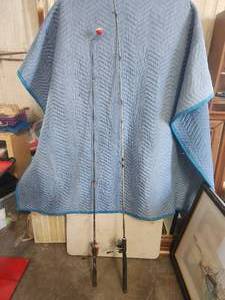 lot 129 image: Selection of 2 open face fishing reels and rods