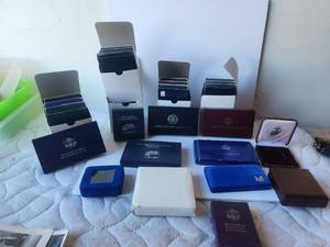 lot 138 image: Selection of empty coin boxes, everything but the coin