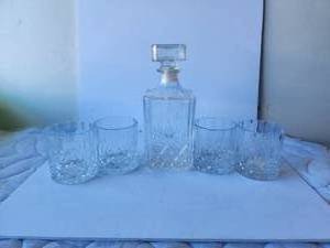 lot 139 image: Whiskey-Bourbon crystal decanter set